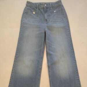 J Crew Women's High Rise Sailor Denim Trousers Semi Stretch Size 26